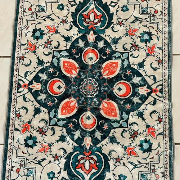 SARAG 2x8 Runner Rug for Hallways Non Skid Washable Kitchen Runner Green Vintage - Picture 11 of 14